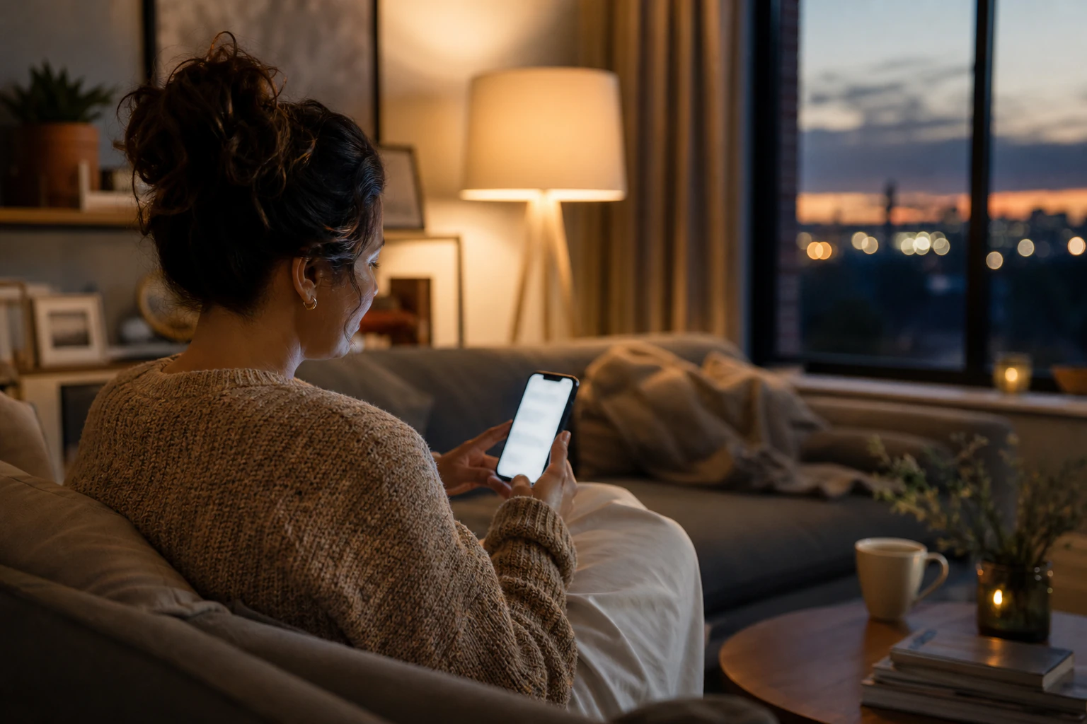 Prospective patient using a mobile consultation concierge at home after hours